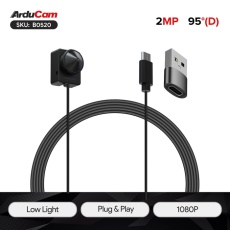 【UCTRONICS-B0520】Arducam 2MP低照度USBカメラモジュール(M12レンズ付き)