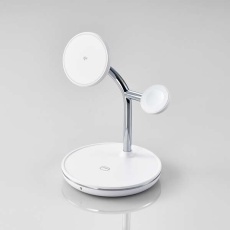 【W-MS08WH】Qi2 3in1ワイヤレス充電スタンド(15W+5W+Apple Watch)