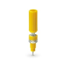 【T-3025-L-Y】絶縁ターミナル(4mm、取付孔φ8mm、黄)