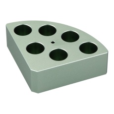 【18900048】ホットスターラー用アタッチメント クウォーターブロック Φ17.8×26mm×6穴 緑 18900048