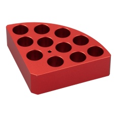 【18900002】ホットスターラー用アタッチメント クウォーターブロック Φ15.2×20mm×11穴 赤 18900002