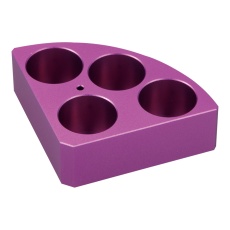 【18900003】ホットスターラー用アタッチメント クウォーターブロック Φ28×24mm×4穴 紫 18900003