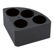 【18900005】ホットスターラー用アタッチメント クウォーターブロック Φ28×43mm×4穴 黒 18900005
