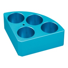 【18900004】ホットスターラー用アタッチメント クウォーターブロック Φ28×30mm×4穴 青 18900004