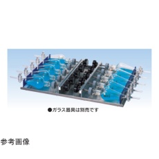 【68-1074-76】振とう台 分液ロート(スキーブ型) 100mL×5本架 仕様 B