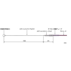 【BSM-91E-010-TS1-ASP】高精度 半固形物・液体一般用温度センサ φ0.9mmパイプ長 BSMシリーズ BSM-91E-010-TS1-ASP