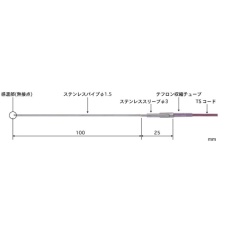 【BSM-11E-010-TS1-ASP】高精度 半固形物・液体一般用温度センサ φ1.5mmパイプ長 BSMシリーズ BSM-11E-010-TS1-ASP