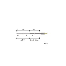 【TR-0506】温度センサ(中心温度)ステンレス保護管(SUS304)300mm/φ6.0mm TR-0506