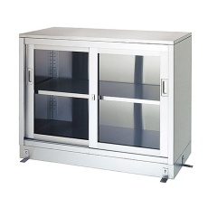 【LG-15060】保管庫 (SUS430・一段式・ガラス扉仕様) 1500×600×950 LG-15060