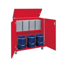 【KU-ITKDR】一斗缶保管庫(一斗缶・ペール缶兼用タイプ・移動式) W1055×D415×H1155mm KU-ITKDR