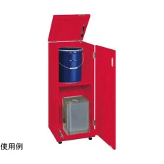【KU-ITKF】一斗缶保管庫(一斗缶・ペール缶兼用タイプ・固定式)KUシリーズ 425×415×1070mm レッド KU-ITKF