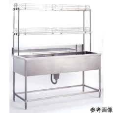 【NRTS-3618L】シンク用シェルフ レッジ付 奥行360mm×間口1797mm×高さ755mm NRTS-3618L