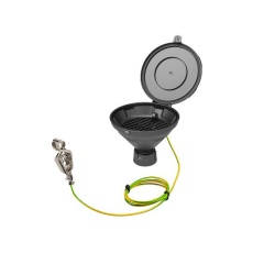 【318962】廃液回収用ロート(導電タイプ) フタ、ふるい GL45 318962