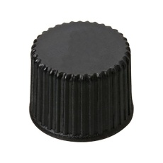 【6320292】オートサンプラー用バイアル用 穴無し黒キャップ+セプタム(PTFE/ゴム)100個入 6320292