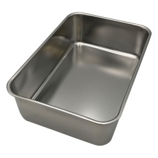【4-6277-10】ステンレス深型組バット(酸洗浄済)298×203×83mm 6号
