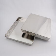 【B6】ステンレスバット (蓋付き) 360×300×40mm B6