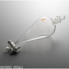 【CL0533-05-10】スキーブ形分液ロート(短足タイプ)テフロンコック 500mLCL0533-05-10