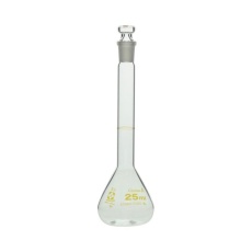 【1-8654-24-24】メスフラスコ 透明 25mL カスタムA JCSS校正付