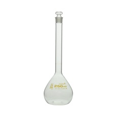 【1-8654-28-24】メスフラスコ 透明 250mL カスタムA JCSS校正付