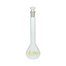 【6-240-23-24】メスフラスコ 透明 20mL スーパーグレード JCSS校正付