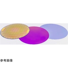 【67-6458-39】4インチW(スパッタ)膜付きウェーハ(50nm 研究用[P(100)、1-100Ω] 片面ミラーDF品 1枚入