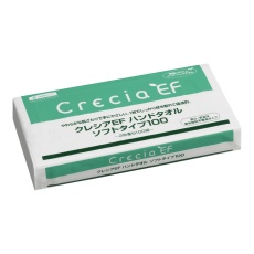 【37018】クレシアEFハンドタオルソフト 2枚重ね 218×230mm 100組×60袋入 37018