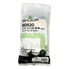 【B0620Wht-S】極薄EXフィット手袋 S ホワイト 1袋(20枚入)B0620Wht-S