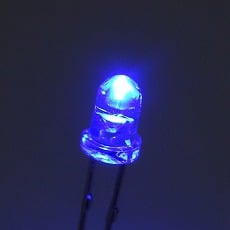 【L-03B4F34UC14-01-T5-A】LED(3mm、青、高輝度、集光、2.9V、4500mcd)