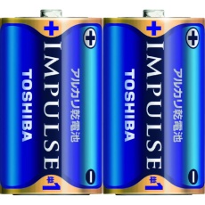 【LR20H 2KP】東芝 IMPULSE アルカリ乾電池 単一形(2本入り)