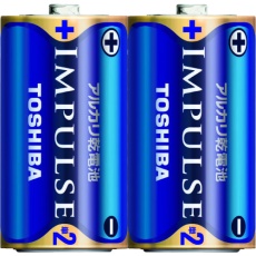【LR14H 2KP】東芝 IMPULSE アルカリ乾電池単2形LR14H(2本入)シュリンクパック