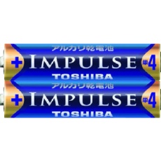 【LR03H 2KP】東芝 IMPULSE アルカリ乾電池単4形LR03H(2本入)シュリンクパック