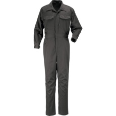 【6709-75-3L】カジメイク TC長袖つなぎ服 ダークグレー 3L