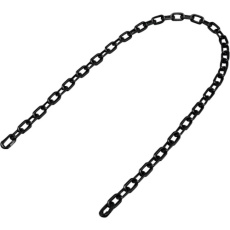 【284034】緑十字 プラスチックチェーン 黒 PT-612BK 長さ1.2m 線径6mmΦ ポリエチレン