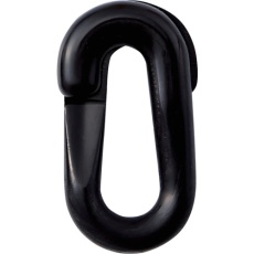 【284147】緑十字 プラスチックチェーン用ジョイント 黒 PJ-6BK 20×39.5(線径6Φ) 2個組