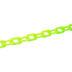 【284028】緑十字 プラスチックチェーン 蛍光緑 PT-830KG 長さ30m 線径8mmΦ ポリエチレン