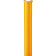 【246053】緑十字 コーナー用ガードパッド 黄 反射タイプ GPL-3M 50×50×1000mm 塩ビ