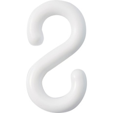 【284121】緑十字 S字フック 白 PF-6W 線径6mmΦ 21×39.5mm 2個組 樹脂製