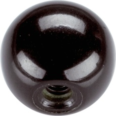 【24560.0016】HALDER ボールノブ DIN 319 モールドネジ付 形状C 黒