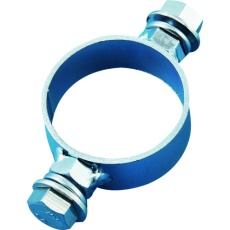 【137382】緑十字 ポール用標識取付金具(両面表示用) 金具381W 適合径:38.1mmΦ スチール製