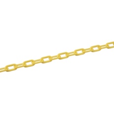 【284022】緑十字 プラスチックチェーン 黄 PT-830Y 長さ30m 線径8mmΦ ポリエチレン