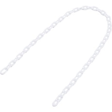 【284031】緑十字 プラスチックチェーン 白 PT-612W 長さ1.2m 線径6mmΦ ポリエチレン
