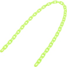 【284038】緑十字 プラスチックチェーン 蛍光緑 PT-612KG 長さ1.2m 線径6mmΦ ポリエチレン