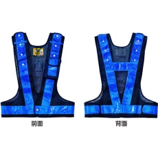 【238078】緑十字 多機能セーフティベスト 紺/青反射 多機能ベスト(紺/青) フリーサイズ ポケット4箇所付
