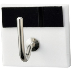 【302005】緑十字 キーハンガー 黒 30×33mm 裏面テープ付 アクリル製 キーハンガー1R(5)