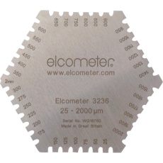 【K0003236M202】elcometer 六角形ウェットフィルム膜厚計