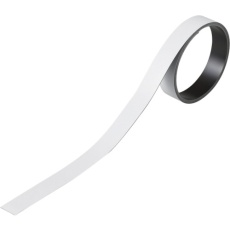 【312021】緑十字 テープ状カラーマグネット 白 マグネ15W 15mm幅×1m×0.8mm 2本組
