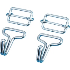 【350040】緑十字 多目的ゴムロープ用金具(フック) ゴムベルトK 2セット/組 ベルト別売