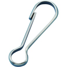 【137060】緑十字 スナップ(ナスカンフック) 金具06 11×34mm 10個組 スチール製
