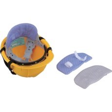 【NO.7162-BU】トーヨーセフティ ヘルメット取付式 アクアネックパット ブルー