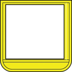【368-131】ユニット ポケット胸章(ワニ口タイプ)黄